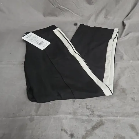 BAUKEN TIPPI 2.0 SIDE STRIPE TROUSERS IN BLACK/CREAM SIZE 10