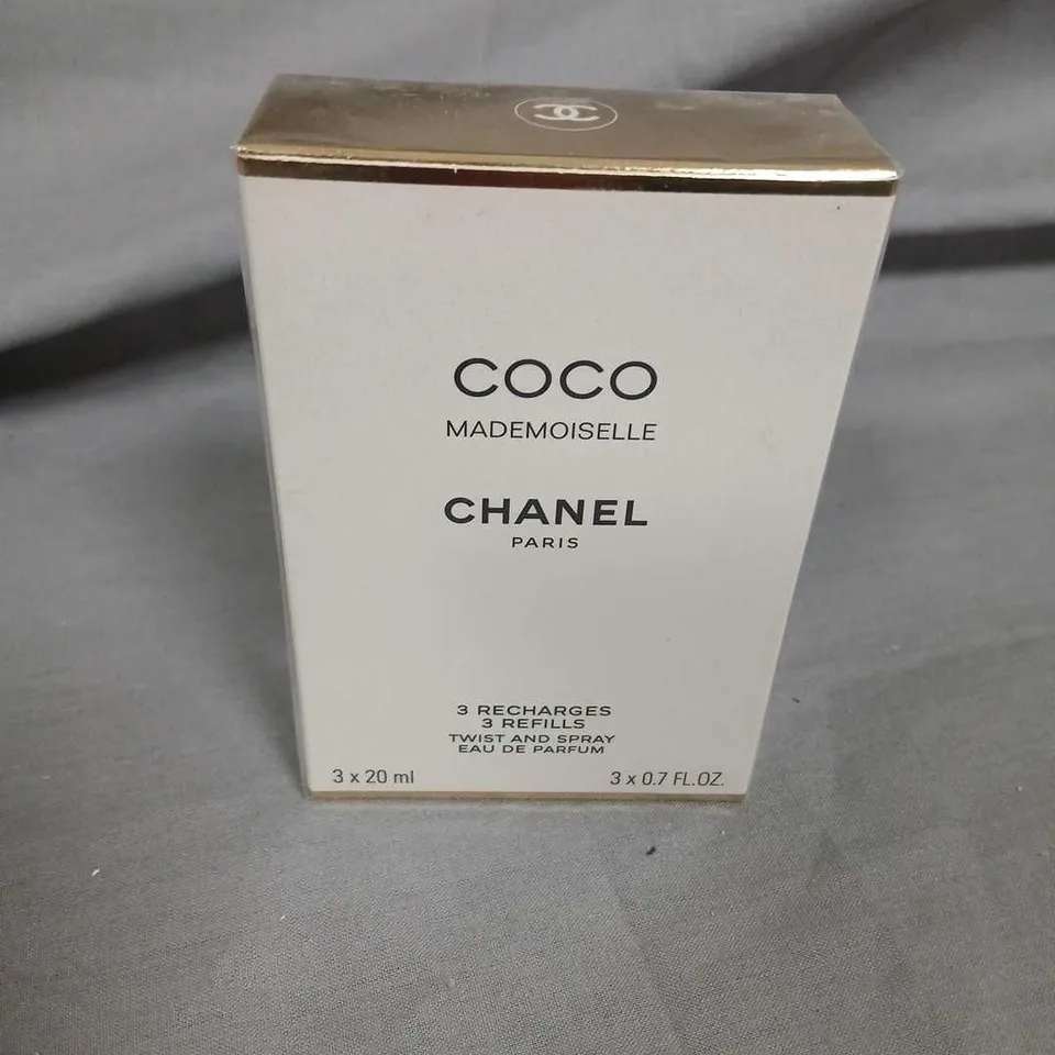 BOXED COCO MADEMOSIELLE CHANEL TWIST AND SPRAY EAU DE PARFUM 3 X 20ML