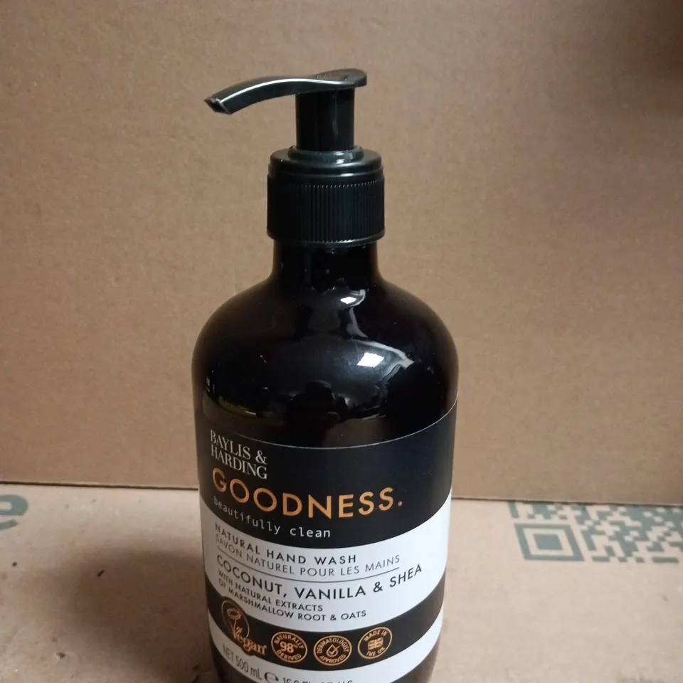 BAYLIS & HARDING GOODNESS NATURAL HAND WASH – COCONUT, VANILLA & SHEA, 500 ML