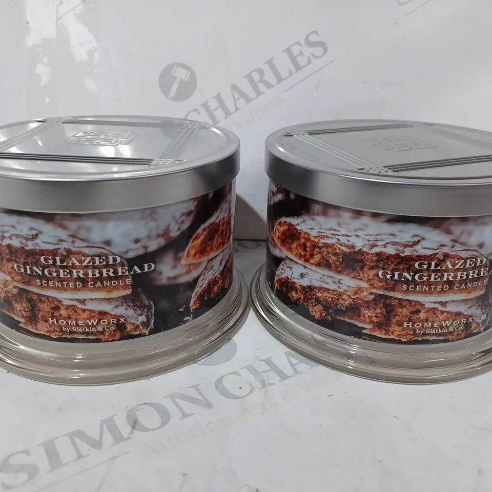 BOXED HOMEWORX BY SLATKIN & CO SET OF 2 SCENTED CANDLES