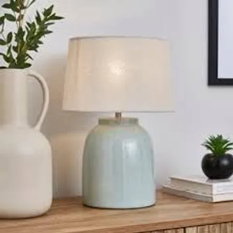 BOXED AMALFI TABLE LAMP - SAGE