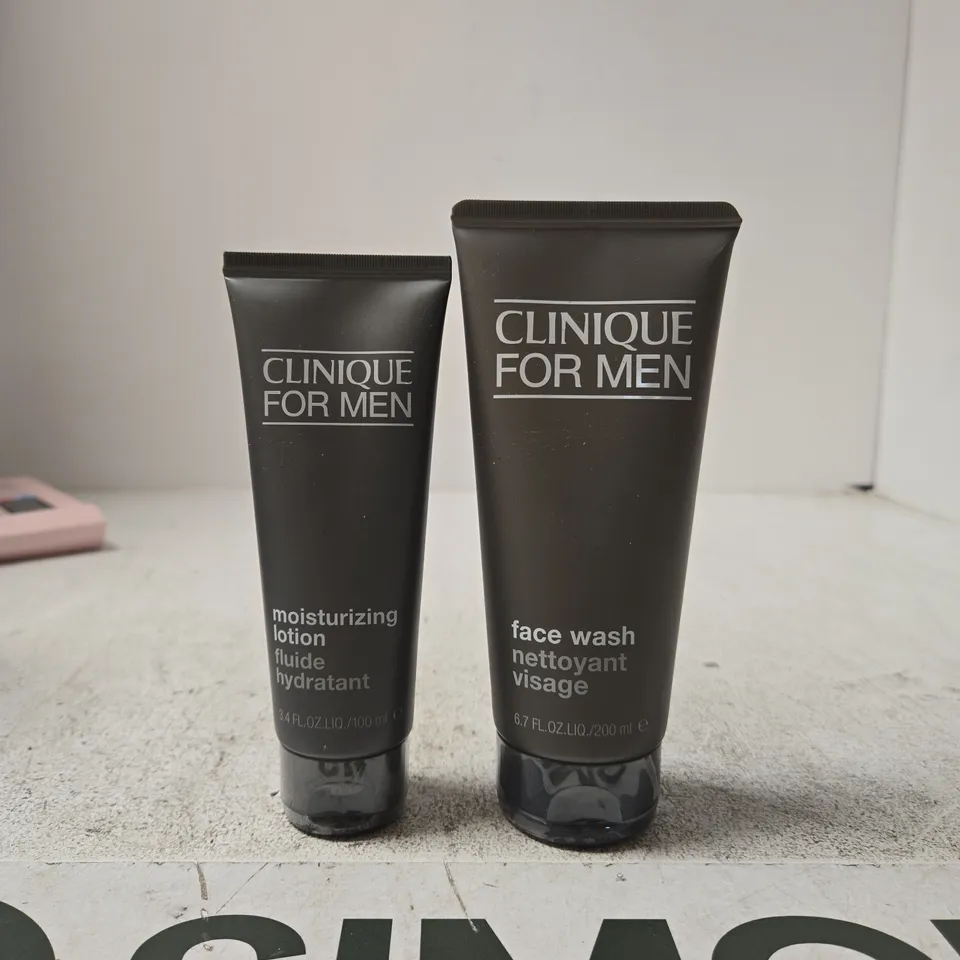 CLINIQUE FOR MEN MOISTURIZING LOTION & FACE WASH (2 X TUBES)