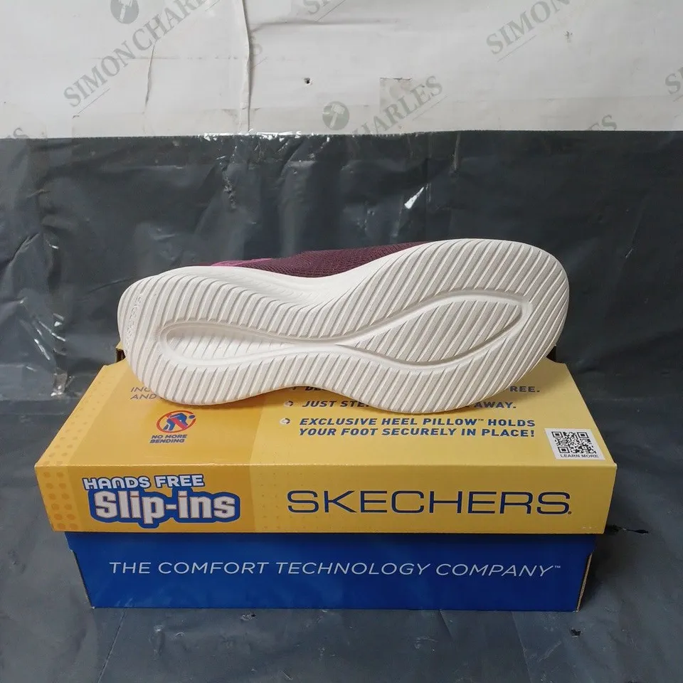 SKECHERS HANDS FREE SLIP-INS TRAINERS PURPLE GLITTER SIZE 7