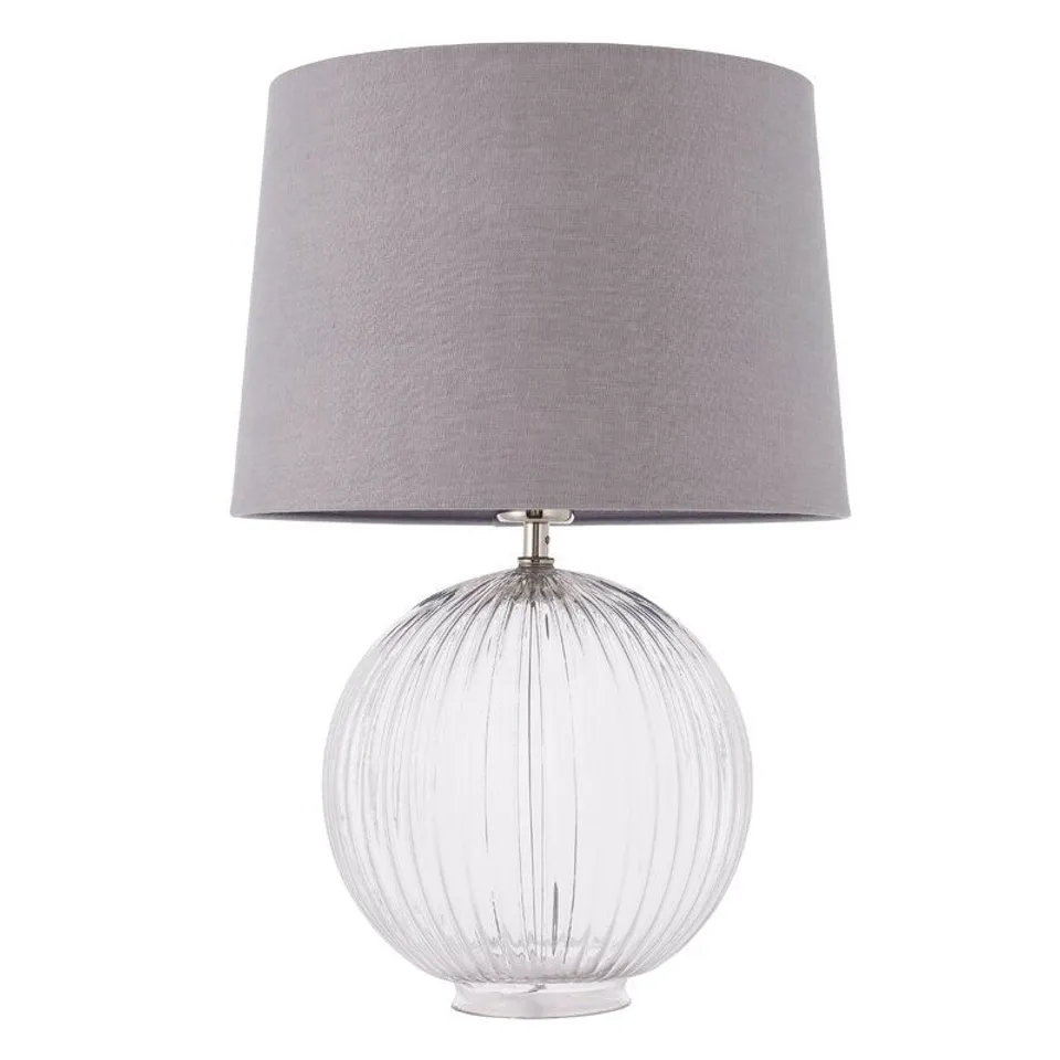 BOXED JEMMA 57CM TABLE LAMP - CHARCOAL FINISH (INCOMPLETE MISSING PARTS)