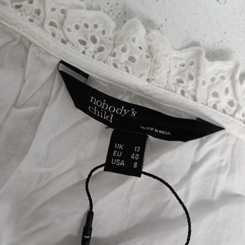 NOBODYS CHILD NIKKI BLOUSE IN WHITE - UK 12