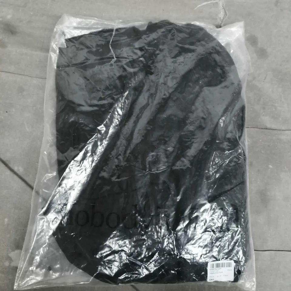BAGGED NOBODYS CHILD ANGELA MIDI DRESS IN BLACK - UK 10