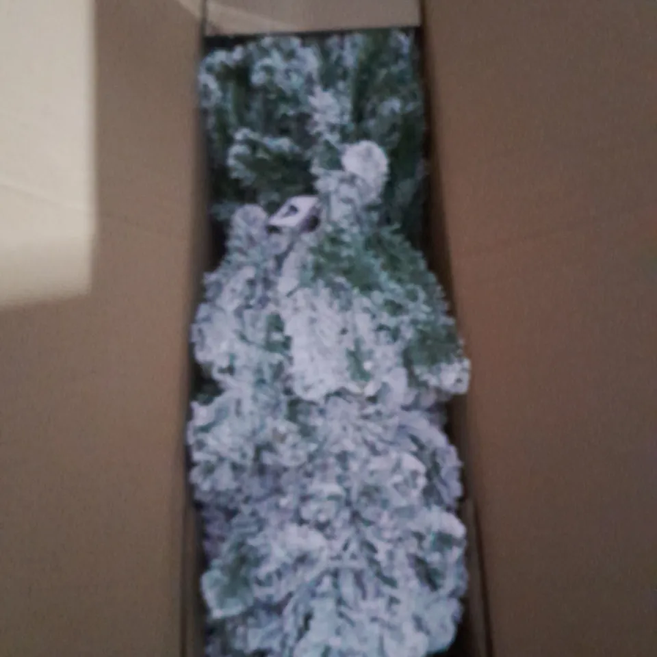 BOXED 7FT FLOCKED EMPEROR TREE - COLLECTION ONLY