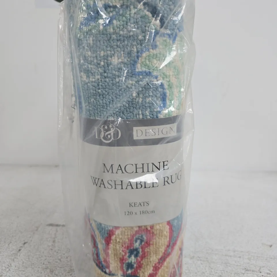 D&G DESIGN KEATS MACHINE WASHABLE RUG – 120 X 180 CM