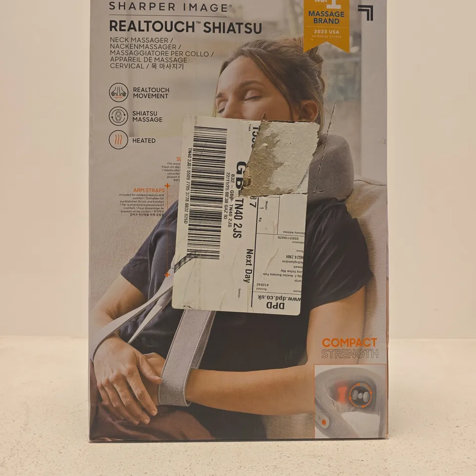 SHARPER IMAGE REALTOUCH SHIATSU NECK MASSAGER 