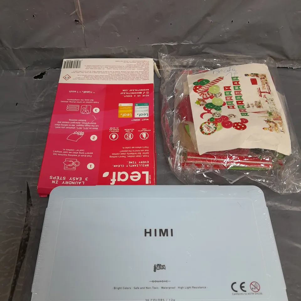 APROXIMATELY 15 ASSORTED HOUSEHOLD ITEMS TO INCLUDE PAINT , DETERGENT SHEETS , ETC 