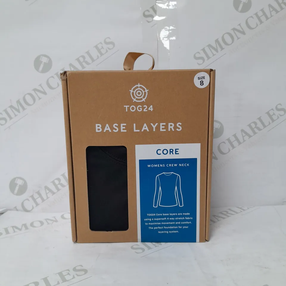 TOG24 BASE LAYERS WOMENS CREW NECK IN BLACK SIZE 8 