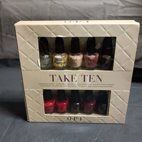 OPI NAIL LACQUER TAKE TEN GIFT SET – 10 MINI NAIL POLISHES