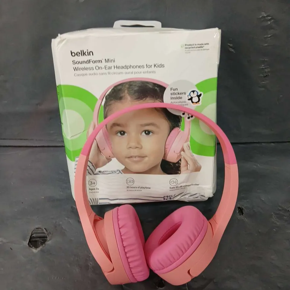 BELKIN PINK SOUNDFORM KIDS HEADPHONES