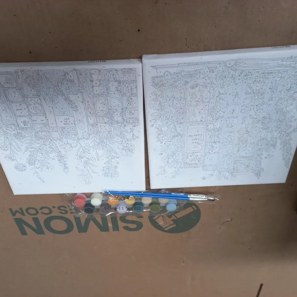 TOTE OF APPROXIMATELY 15 ASSORTED ITEMS TO INCLUDE: 2X PAINT BY NUMBER SETS