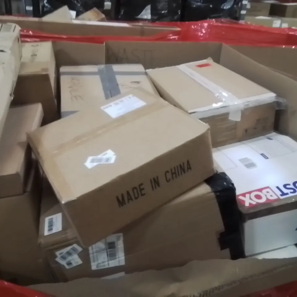 PALLET OF ASSORTED HOUSEHOLD GOODS AND PRODUCTS TO INCLUDE;PULL UP BAR,ELECTRIC ELLIPTICAL TRAINERS,SLOW JUICER