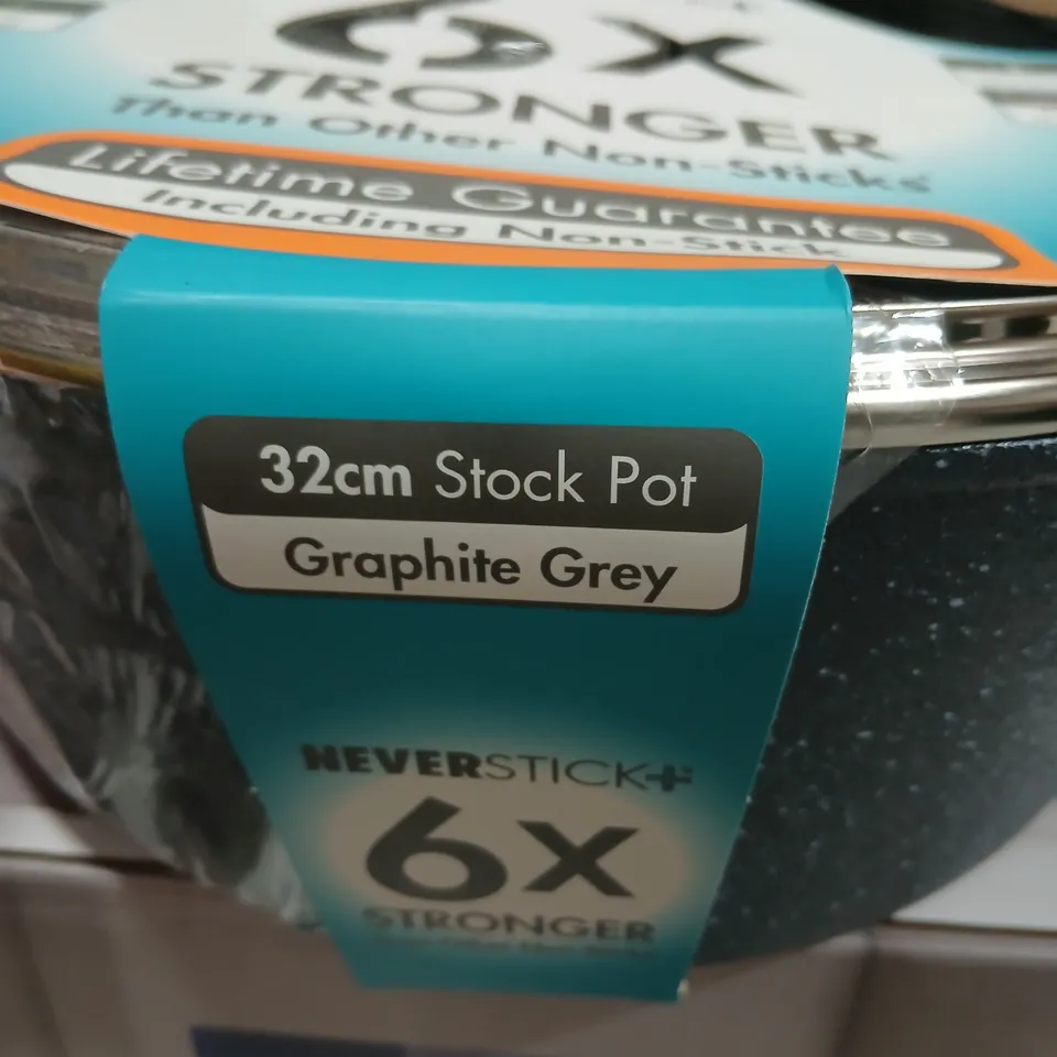 SCOVILLE NEVERSTICK+ 32CM STOCK POT – GRAPHITE GREY