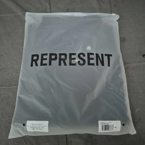 BAGGED REPRESENT INITIAL ZIP HOODIE – BLACK – UK SIZE M