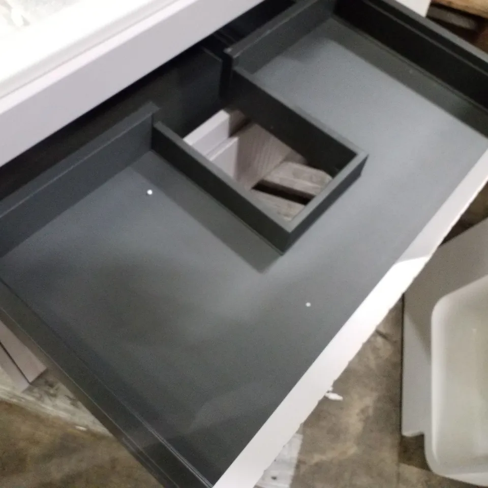 BRAND NEW 2 DRAWER VANITY UNIT WITH BASIN - 800×450×500MM