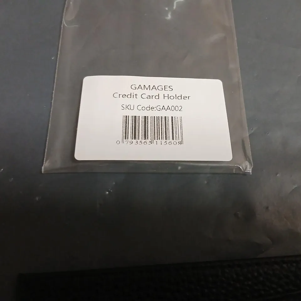 GAMAGES CREDIT CARD HOLDER – BLACK TEXTURED LEATHER