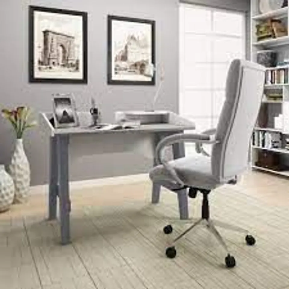 BOXED TRURO DARK GREY DESK WITH MARBLE
