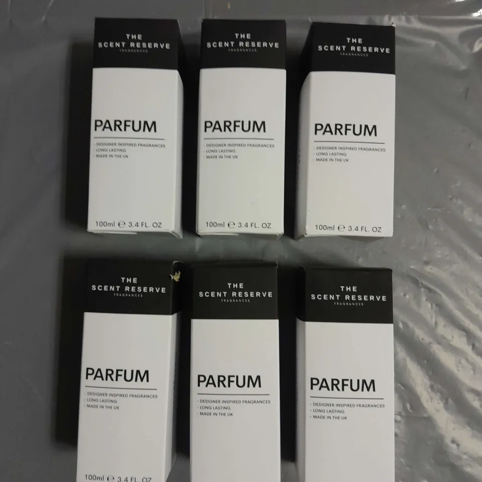BOX OF APPROXIMATELY 6 ASSORTED THE SCENT RESERVE PARFUM FRAGRANCES