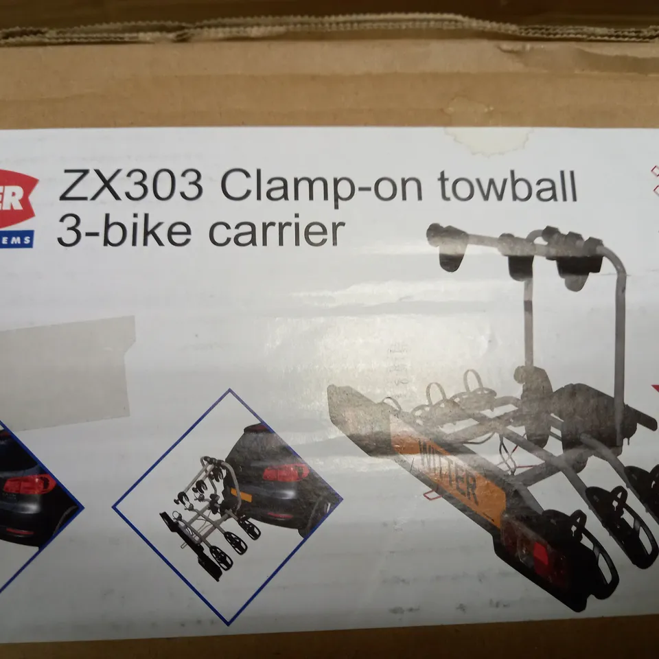 WITTER ZX303 CLAMP-ON TOWBALL 3-BIKE CARRIER