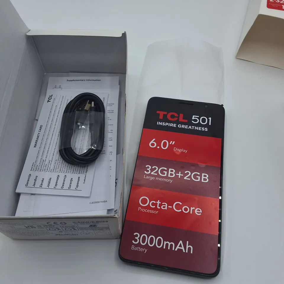 BOXED TCL 501 2+32GB 1TB IN BLACK 