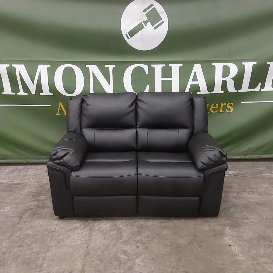 ALBION LUXURY FAUX LEATHER HIGH BACK 2 SEATER SOFA RRP £519