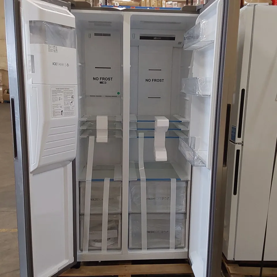 HAIER HSR5918DIMP AMERICAN-STYLE FRIDGE FREEZER - UNPROCESSED RAW RETURN 