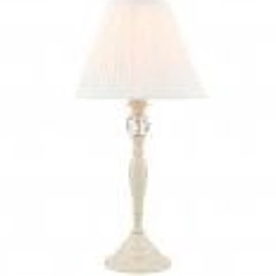 BOXED LAURA ASHLEY ELLIS TABLE LAMP COMPLETE WITH SHADE SATIN CREAM/CRYSTAL
