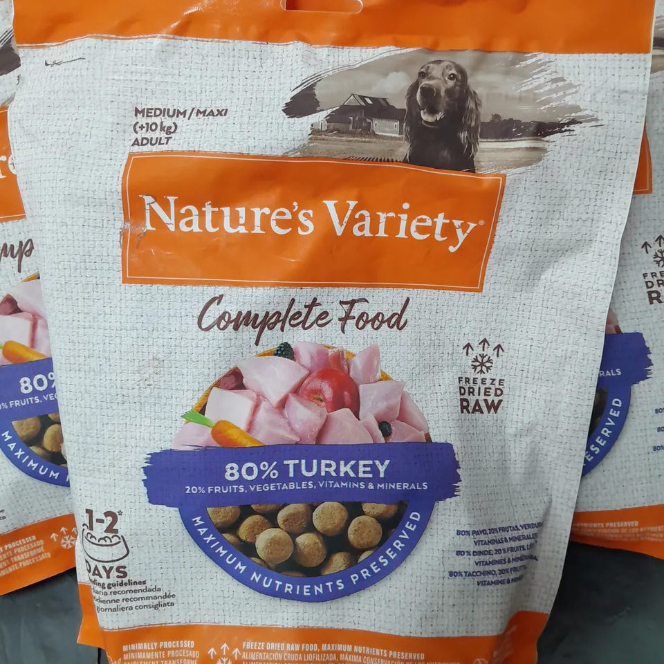 LOT OF 3 NATURES VARIETY 250G COMPLETE FOOD - MEDIUM +10KG ADULT