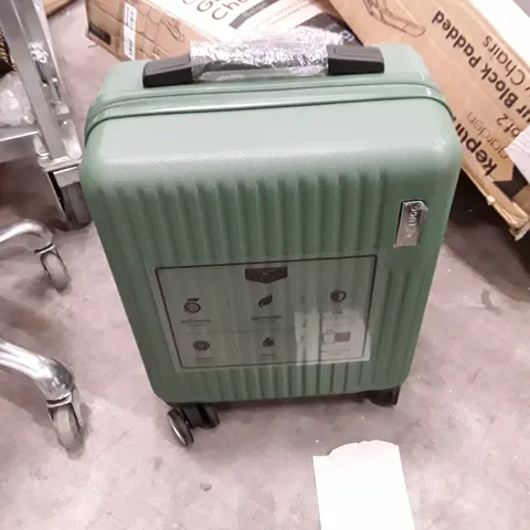 UNBOXED KEPLIN LUGG SMALL SIZE TRAVEL LUGGAGE WITH WHEELS GREEN COLOUR 