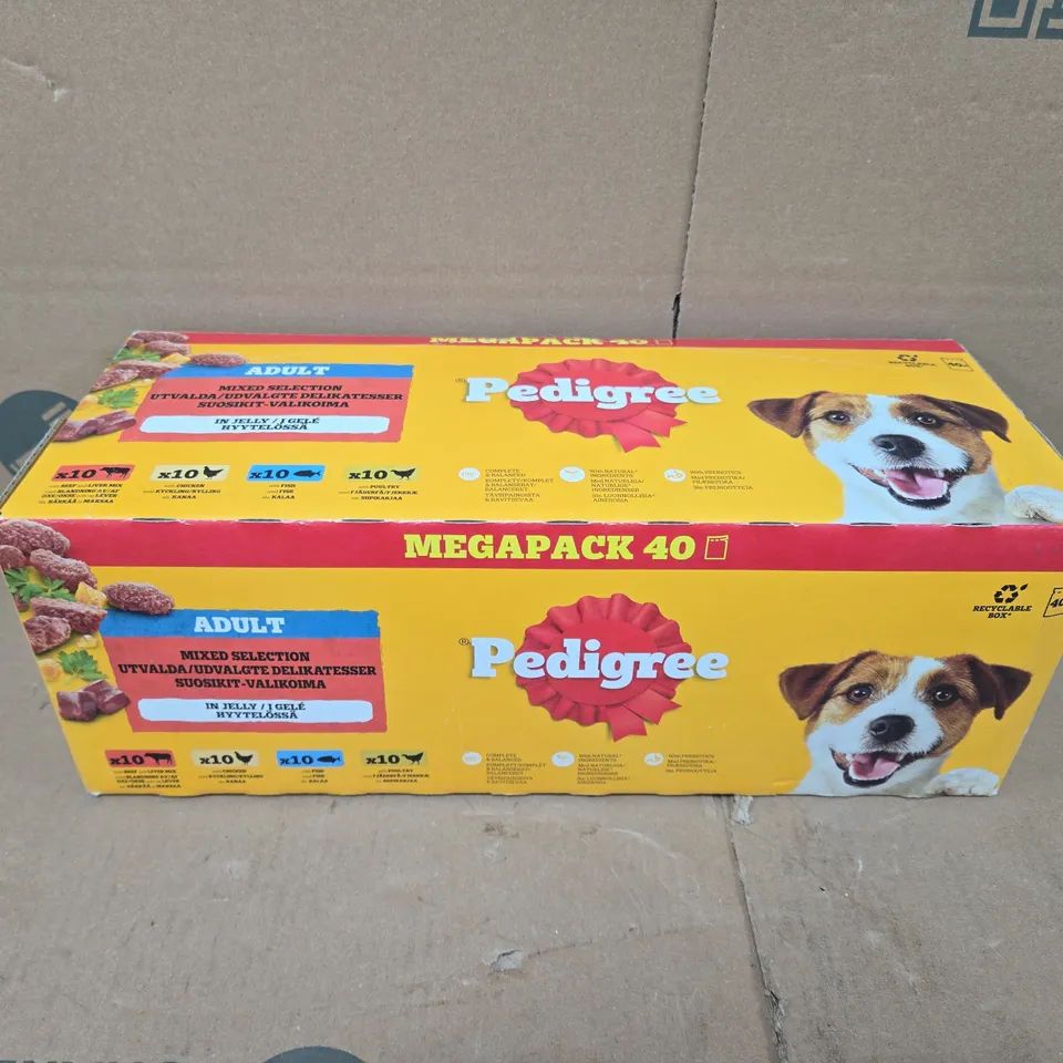 BOXED PEDIGREE DOG POUCH ADULT - MIXED SELECTION IN JELLY 100G X 40 