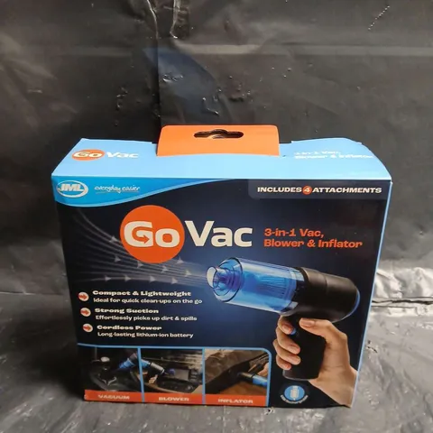 GO VAC 3-IN-1 VAC, BLOWER & INFLATOR – BOXED