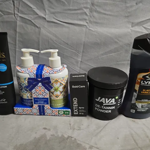 APPROXIMATELY 15 ASSORTED HEALTH & BEAUTY PRODUCTS TO INCLUDE LYNX, SHAMPOO'S AND PADS 