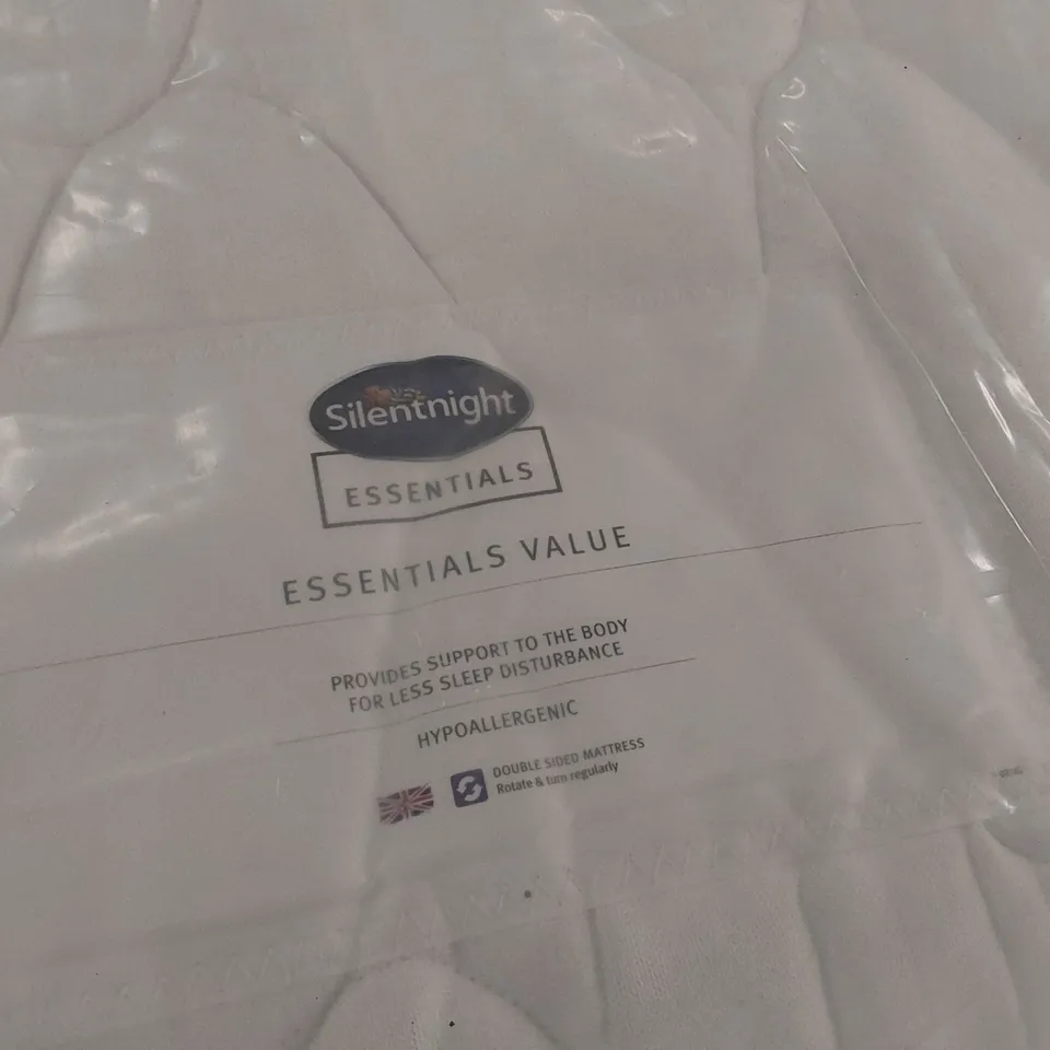 BAGGED SILENTNIGHT ESSENTIALS VALUE OPEN SPRUNG MATTRESS 4'6" DOUBLE