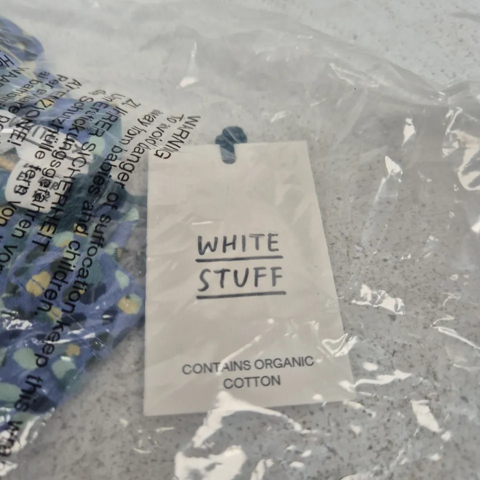 WHITE STUFF LEAH JERSEY DRESS – BLUE MULTI, UK 20R (EU 48R US 16R)