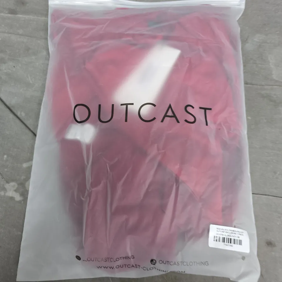 BAGGED OUTCAST ROCHEIL MINI DRESS BURGUNDY - XS