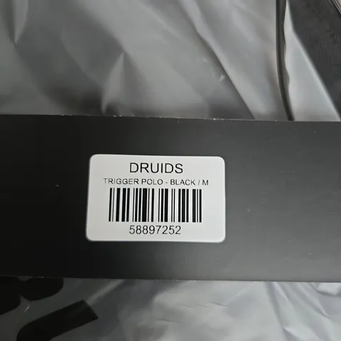 DRUIDS TRIGGER POLO SHIRT – BLACK, MEN'S M