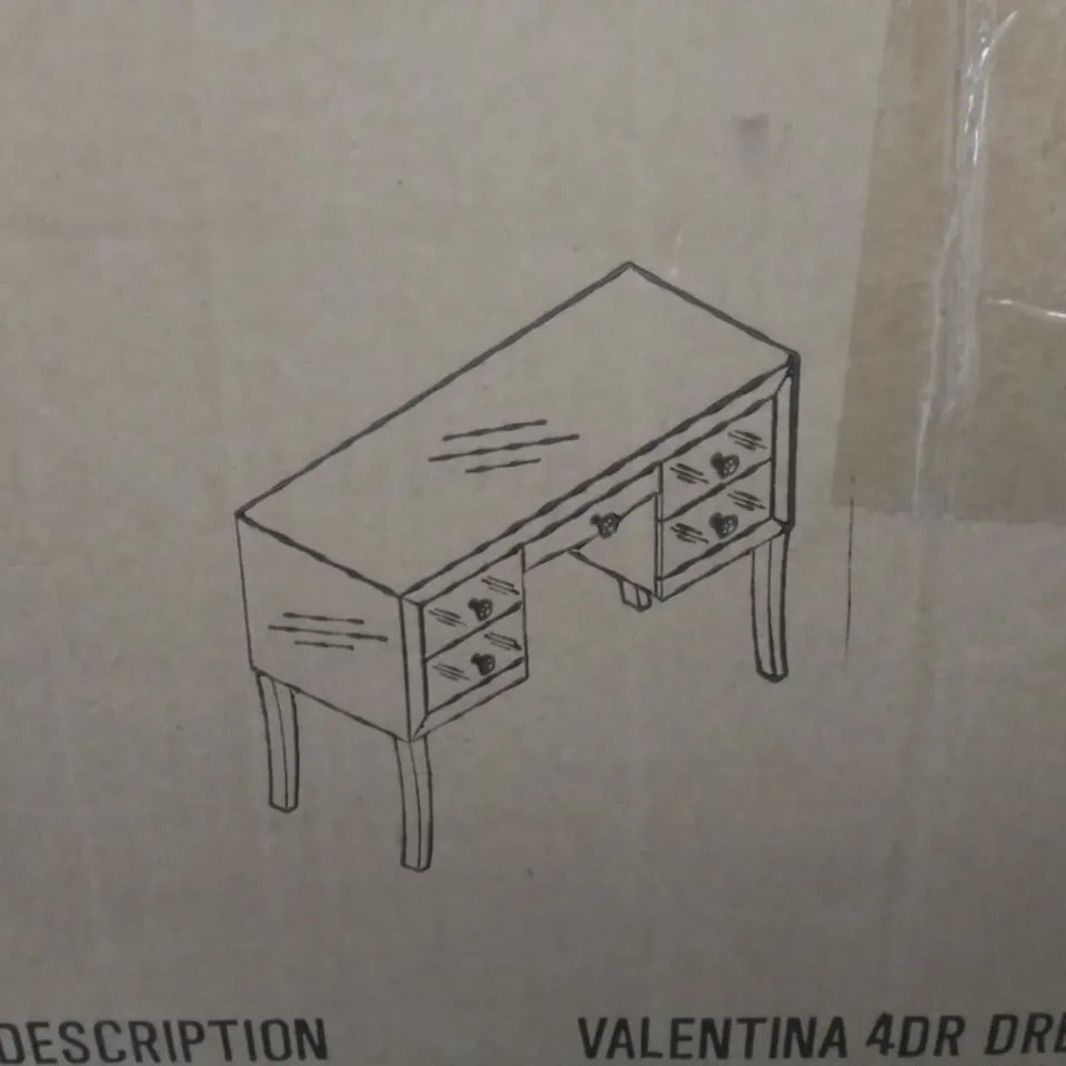 BOXED VALENTINA DRESSING TABLE - SILVER (1 BOX)
