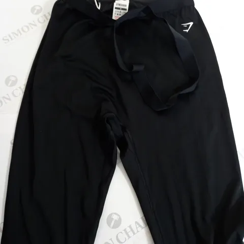 GYMSHARK STRAPPY WAISTBAND LEGGING BLACK SIZE MEDIUM