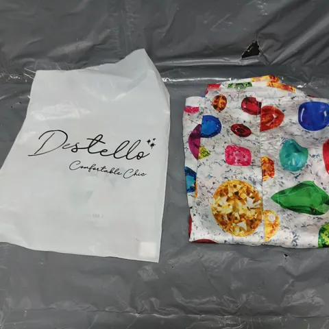 19 BRAND NEW DESTELLO GEMSTONE SHIRT WHITE 