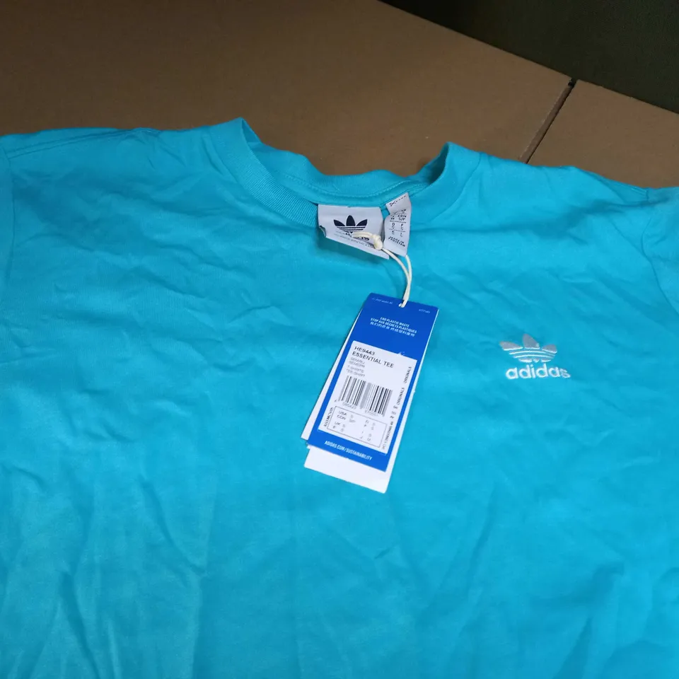 ADIDAS VIBRANT GREEN/LOGO CREW NECK TEE - SMALL