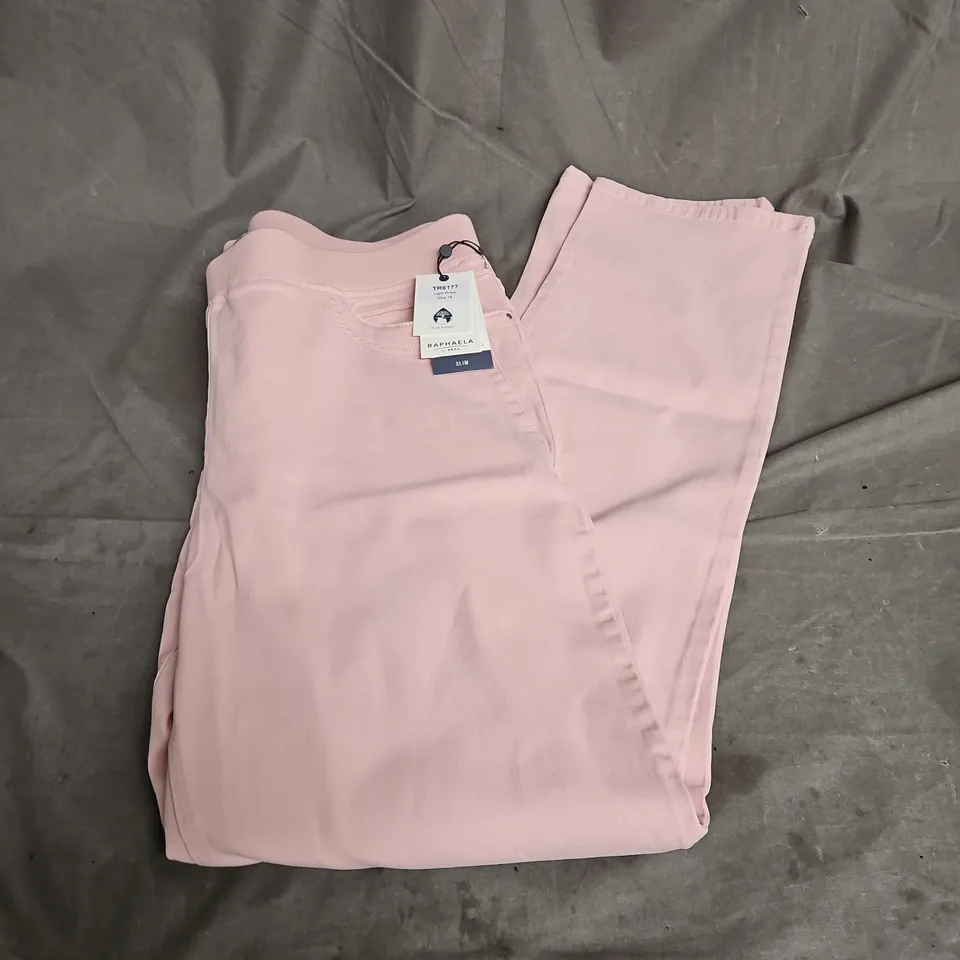 RAPHAELA PAMINA FUN SLIM TROUSERS IN LIGHT ROSE SIZE 18R