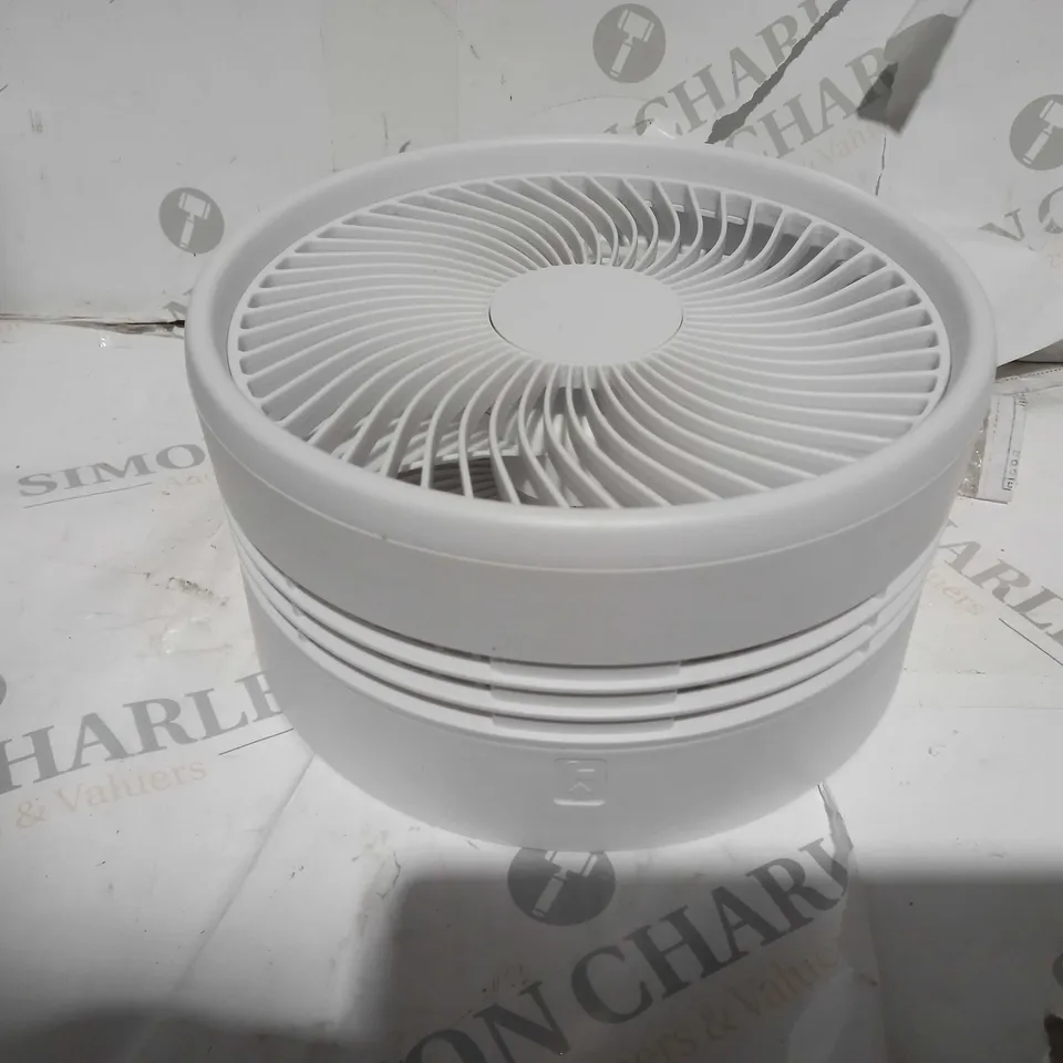 BELL & HOWELL RECHARGEABLE EXTENDABLE DESK & FLOOR FAN, WHITE