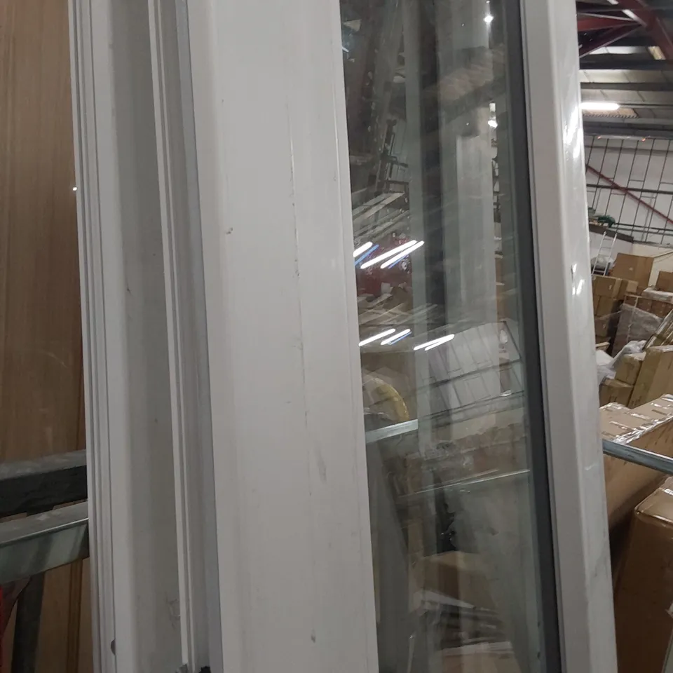 PAIR PVCU WHITE FRENCH DOORS FULL GLAZED NO FRAME