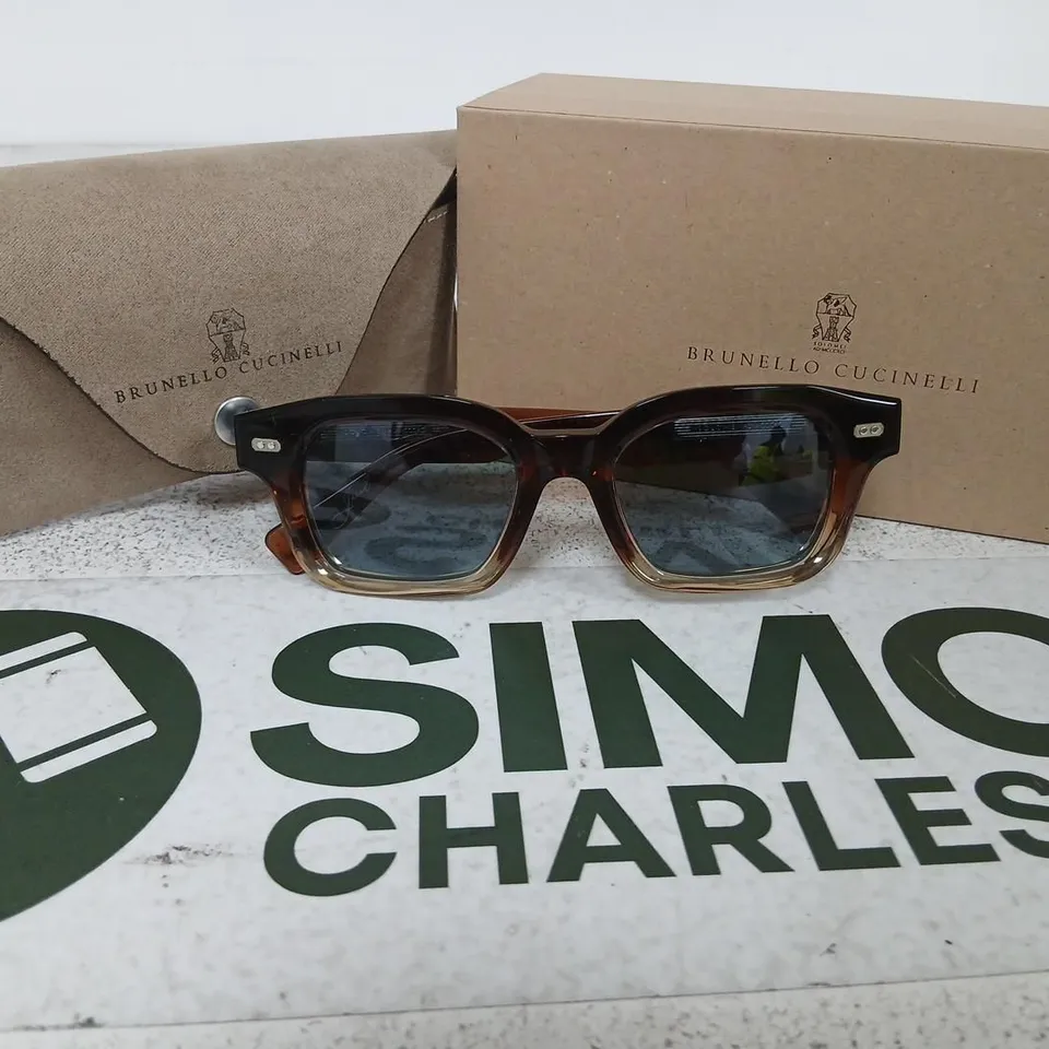 BRUNELLO CUCINELLI SUNGLASSES OBC4018S – BROWN FRAME
