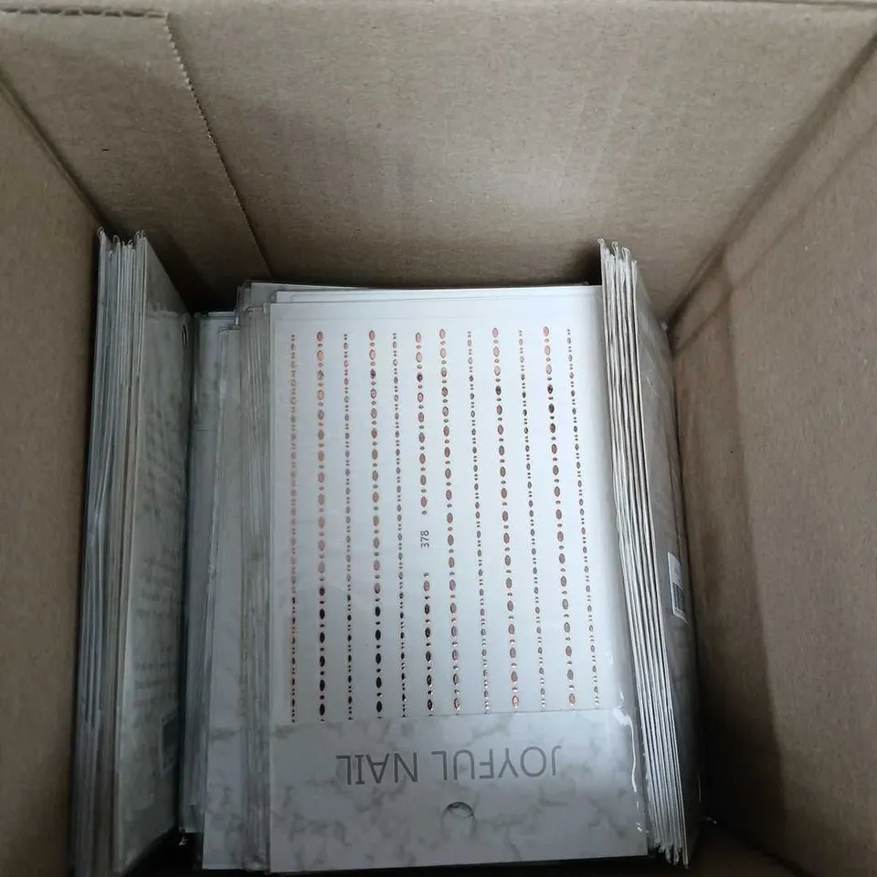BOX OF APPROXIMATELY 90 JOYFUL NAILS NAIL STICKERS