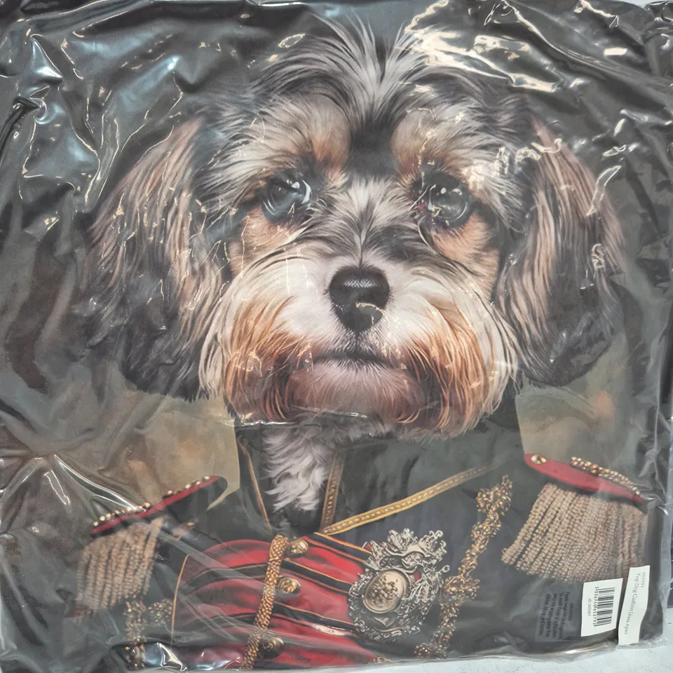 LOT OF 16 AS NEW TOP DOG LHASA APSO THEMED FILLED CUSHIONS - 45X45CM