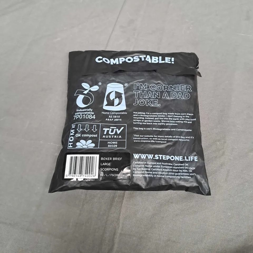 SEALED STEPONE BOXER BRIEF LARGE SCORPIONS